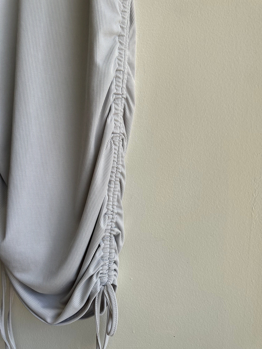 Kelsey Side Tie Body Con Dress | Size Small | Grey
