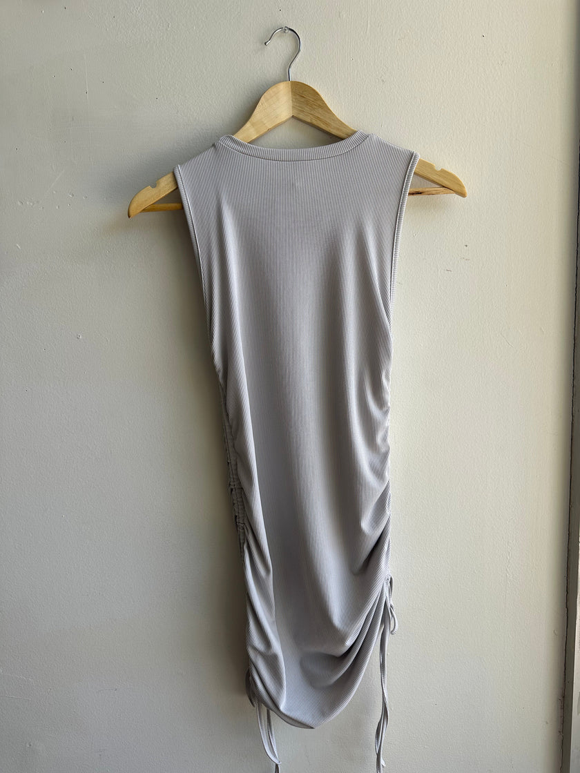 Kelsey Side Tie Body Con Dress | Size Small | Grey