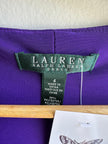 Ralph Lauren Twisted Knot Midi Dress | Size 4 | Purple