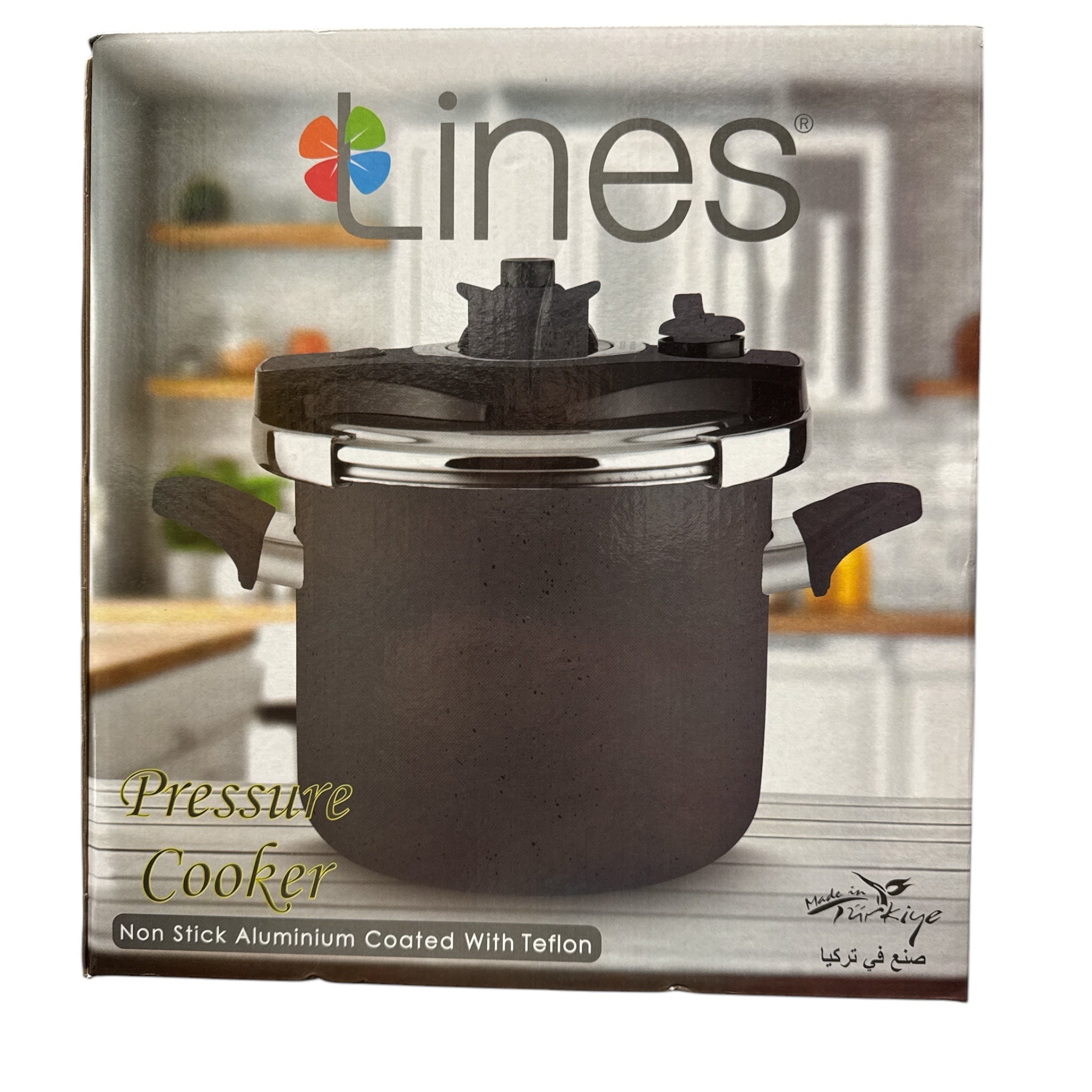 LINES Pressure Cooker  Non Stick Aluminum Coated with Teflon 5L