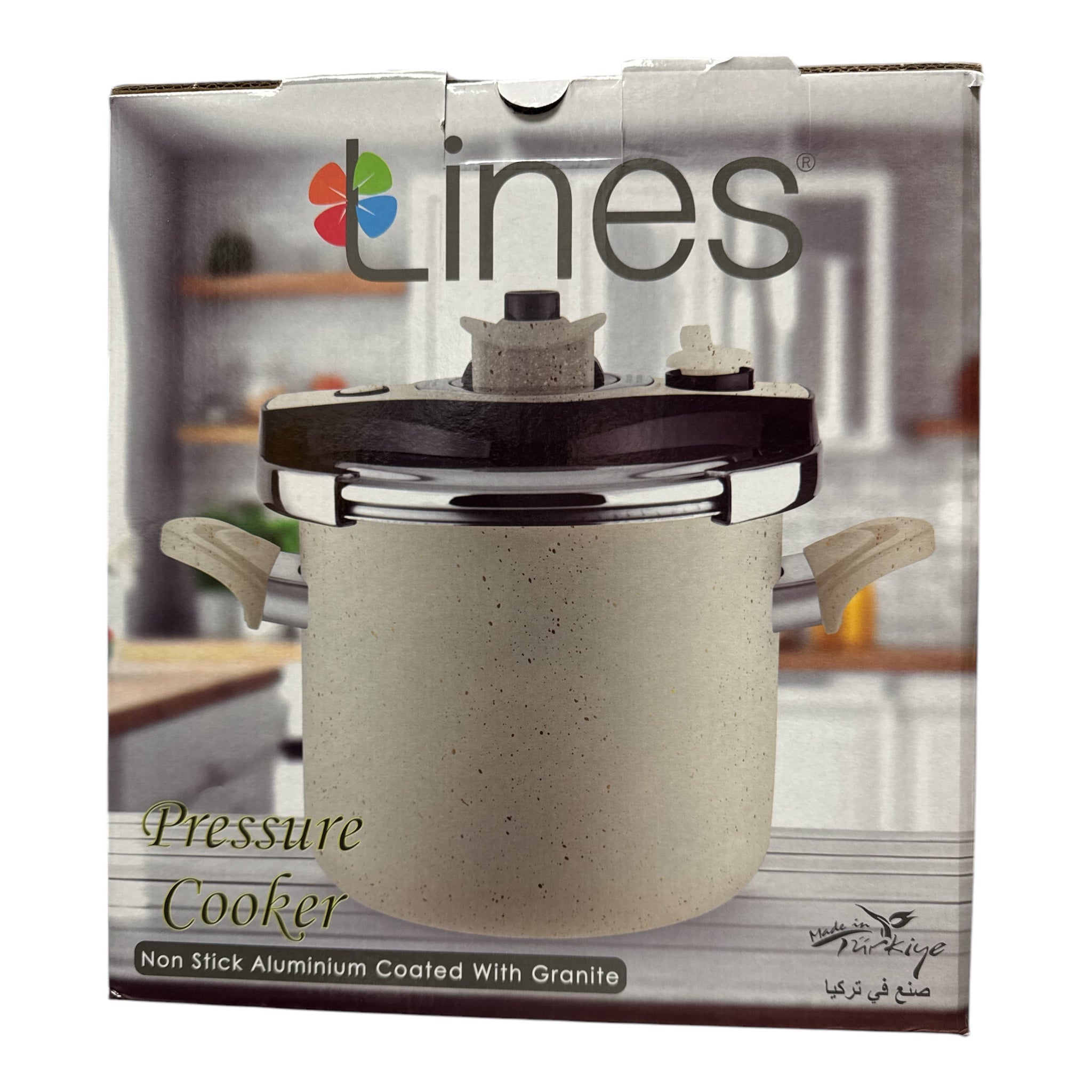 LINES Pressure Cooker  Non Stick Aluminum Coated with Teflon 5L