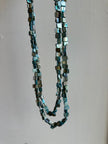 Vintage Mother of Pear Extra Long Beaded Necklace
