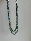 Vintage Mother of Pear Extra Long Beaded Necklace