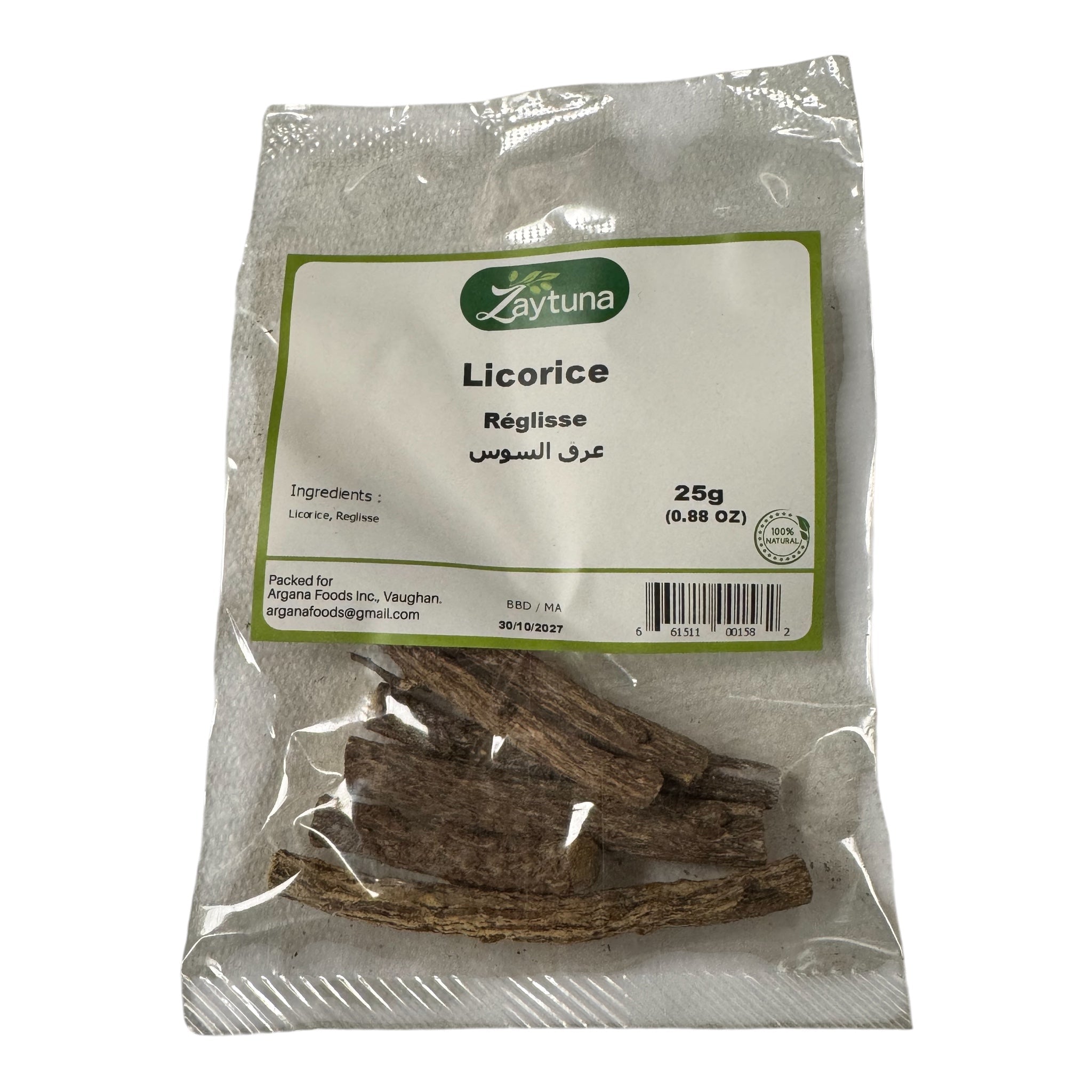 Licorice   Arak Sousa 25g. عرق السوس