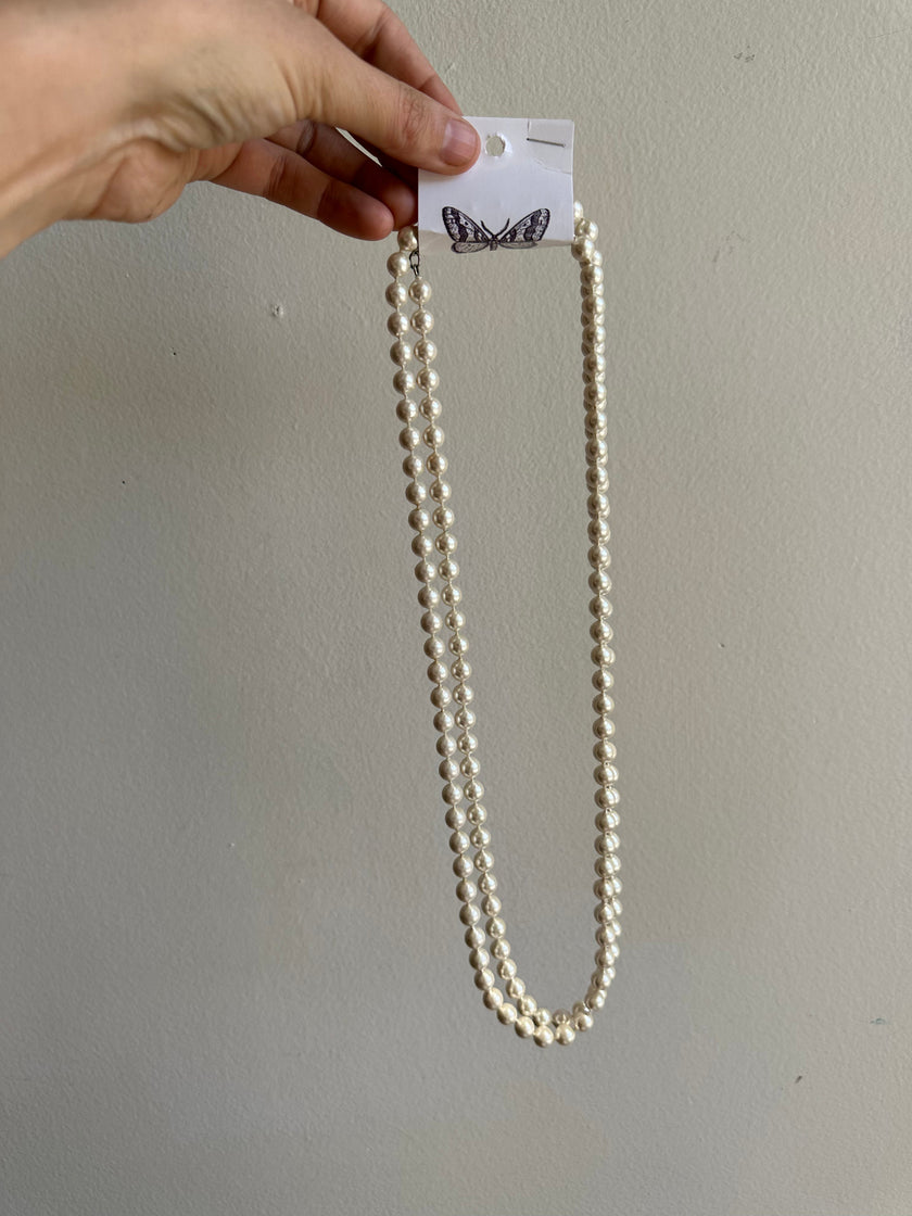 Vintage Extra Long Pearl Necklace