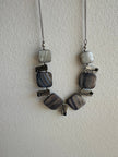 Vintage Blue Shell Statement Necklace