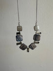Vintage Blue Shell Statement Necklace