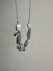 Vintage Blue Shell Statement Necklace