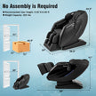 Costway-4D Massage Chair, Full Body SL Track Zero Gravity Massage Recliner w/ Airbags, Heater, Calves & Foot Rollers, Stretch, Voice Control, Auto Shoulder Scan, Wireless Charging Station, Bluetooth Speaker, Installation-Free Design JL10037WL