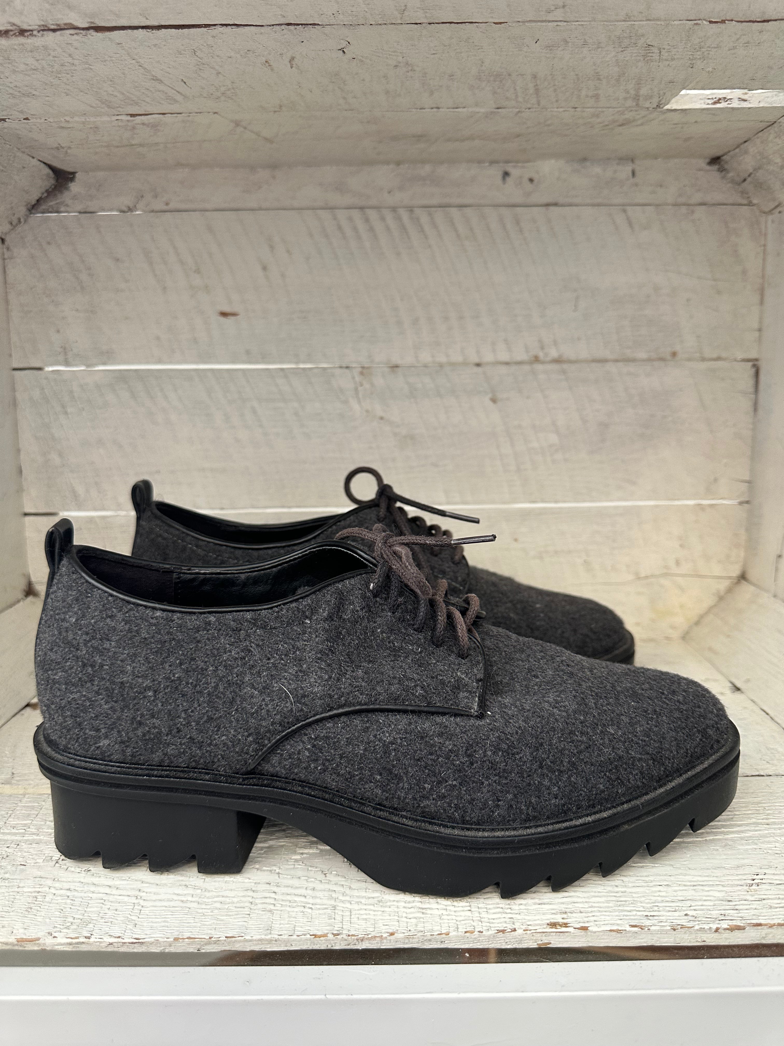 Zara Grey Oxford Platform Loafers | Size Women’s 7.5