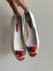 Vintage Betsyville Betsy Johnson Rainbow Kitten Heel Flats | Size Women’s 8