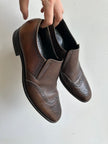 Vintage Dark Brown Leather Dress Loafer | Size Mens 9.5