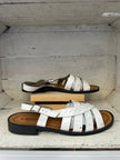 Vintage White Leather Strappy Sandals | Size Women’s 9