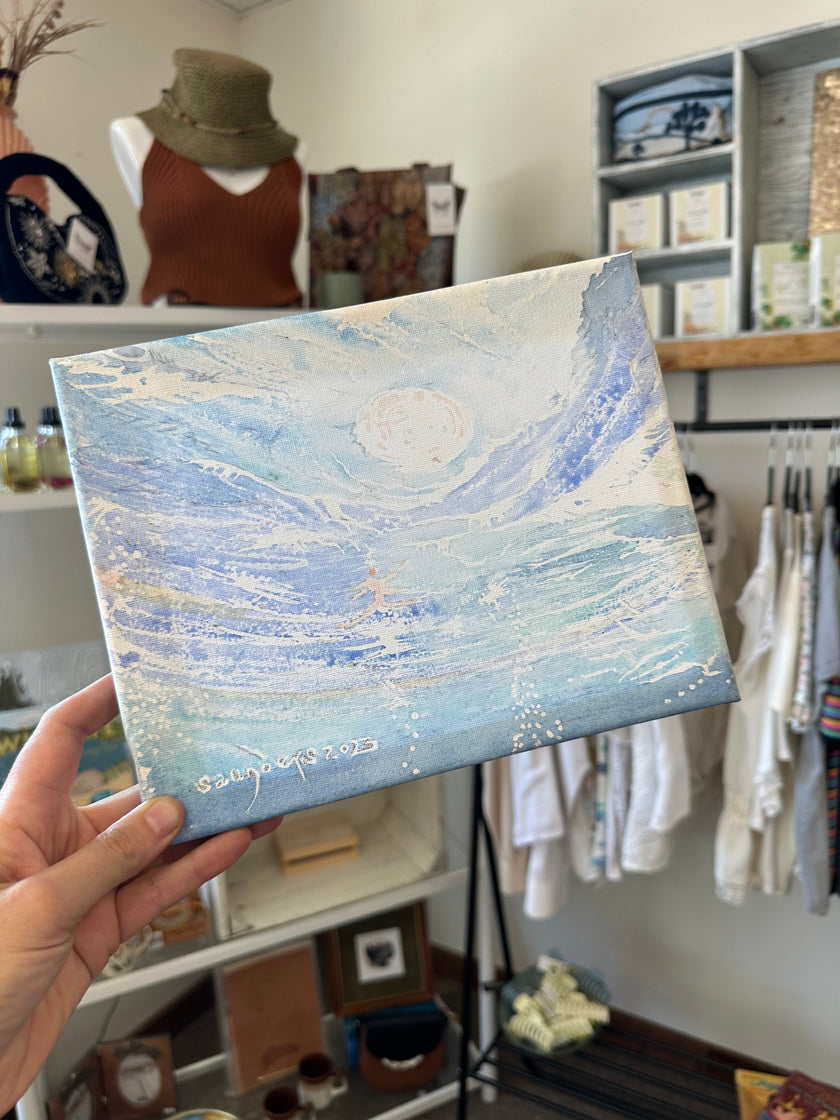 Gay Saunders Original Water Colour Canvas | Underwater Study #1