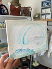 Gay Saunders Original Water Colour Canvas | In the Curl Of The Wave