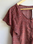 Wildflower Flutter Sleeve Blouse | Woodmere | Size Large