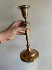 Vintage Silver-Plated Fluted Candlestick Pair