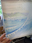 Gay Saunders Original Water Colour Canvas | Japanese Wave Study