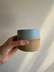 Earth to Ember | Handmade Speckled Stone Wide Tumbler | Blue