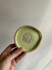 Earth to Ember | Handmade Speckled Stone Garlic Grater Dish | Green