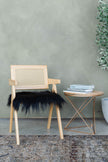 Black Icelandic Sheepskin Chair Pad