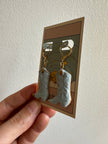 Earth to Ember | Handmade Ceramic Cowboy Boot Earrings | Blue