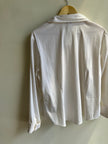 Vintage Dream Blouse – Soft Textured White Button-Up | Size Extra Large
