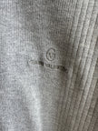 Vintage Gianni Valentino Polo – Grey Ribbed Knit | Size XL