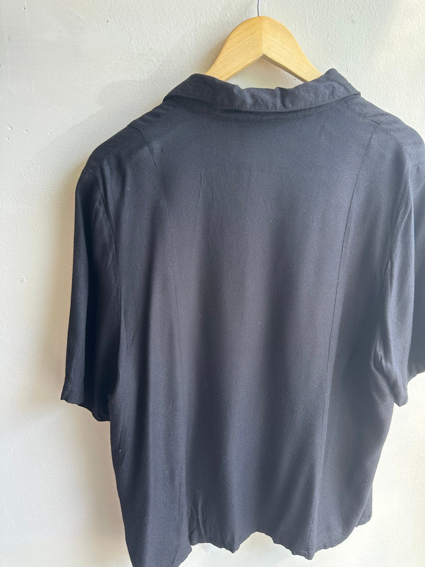Vintage Giraffe Pocket Button-Up – Safari Cool | Size 14