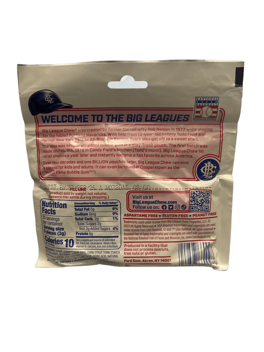 Big League Chew Bubble Gum Swingin' Sour Apple 2.12OZ