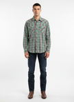 Vintage Bronco Plaid Western Snap Shirt | Size Large