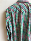 Vintage Bronco Plaid Western Snap Shirt | Size Large