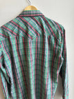 Vintage Bronco Plaid Western Snap Shirt | Size Large