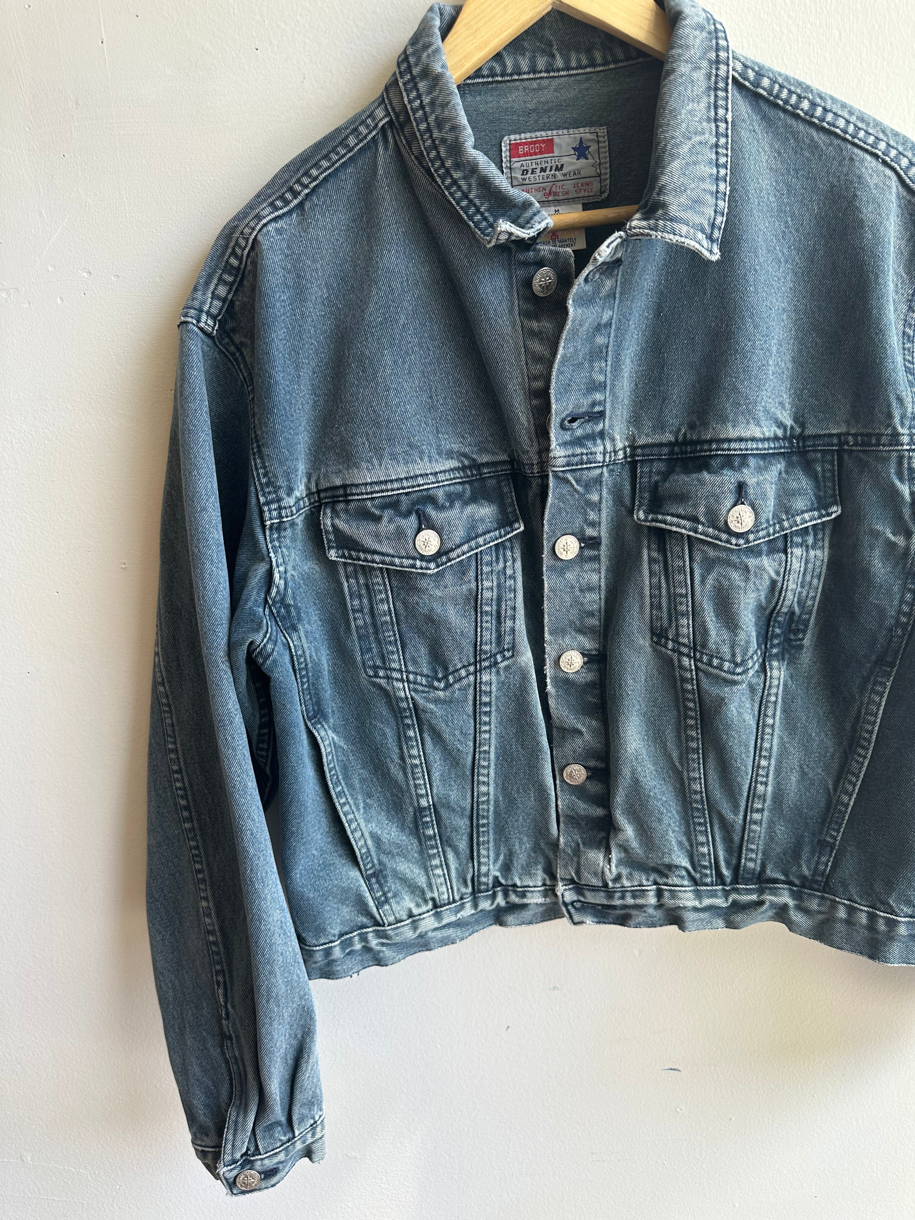 Vintage 90s Broken-In Denim Jacket – Unisex Fit | Size Medium