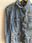Vintage Y2K Utility Denim Jacket – Cargo Pocket Detail | Size Large