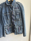 Vintage Y2K Utility Denim Jacket – Cargo Pocket Detail | Size Large