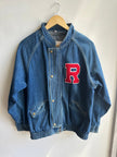 Vintage Road Runner “R” Varsity Denim Jacket – 80s/90s Throwback | Size Large