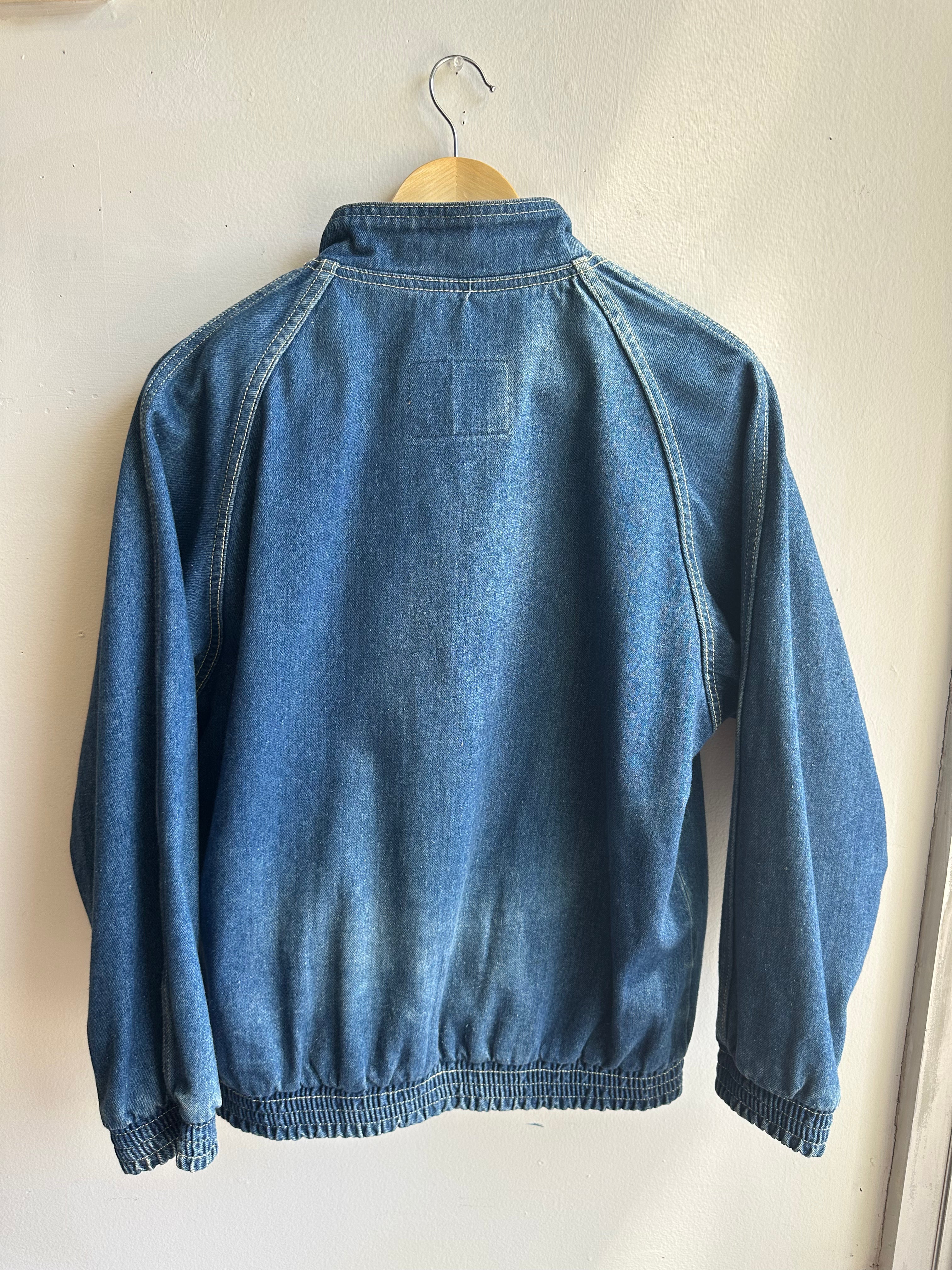 Vintage Road Runner “R” Varsity Denim Jacket – 80s/90s Throwback | Size Large