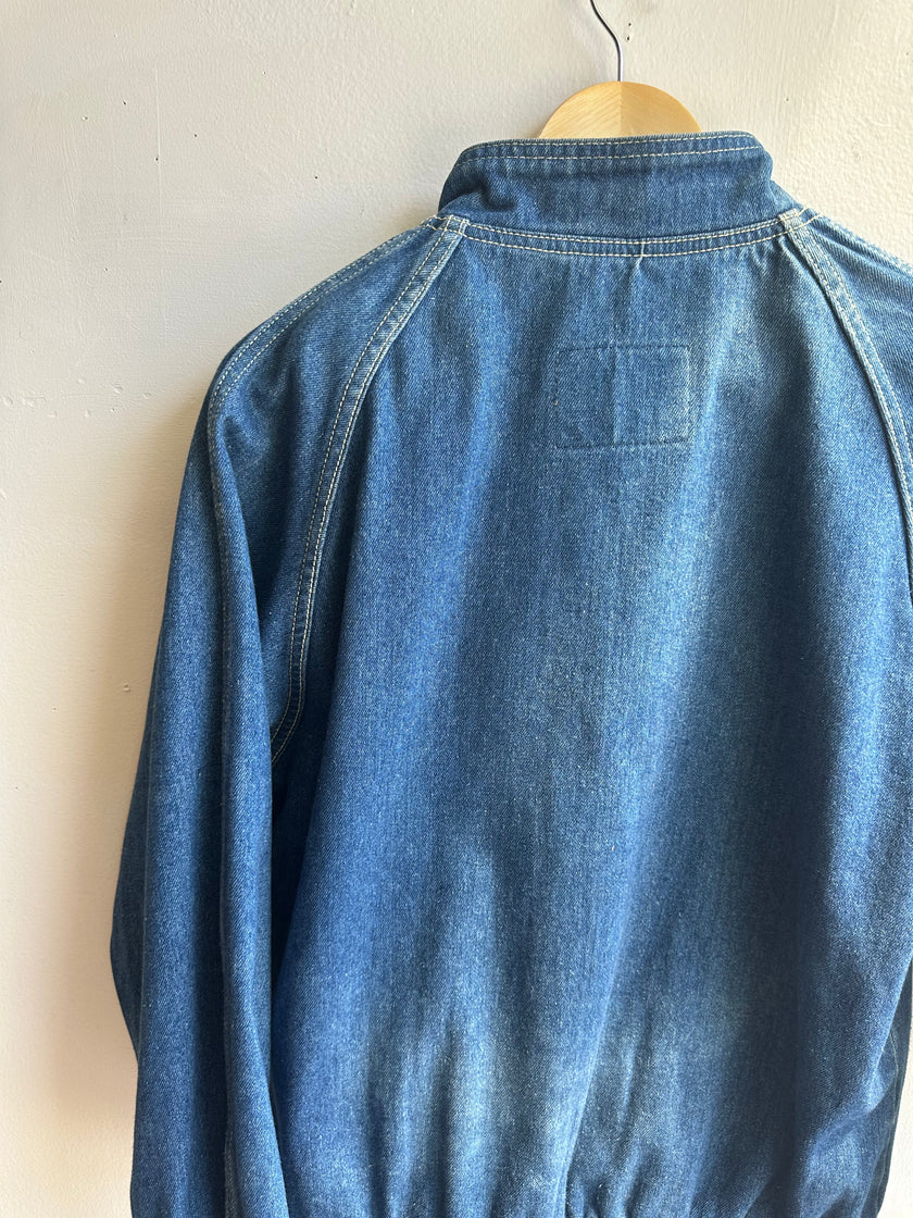 Vintage Road Runner “R” Varsity Denim Jacket – 80s/90s Throwback | Size Large