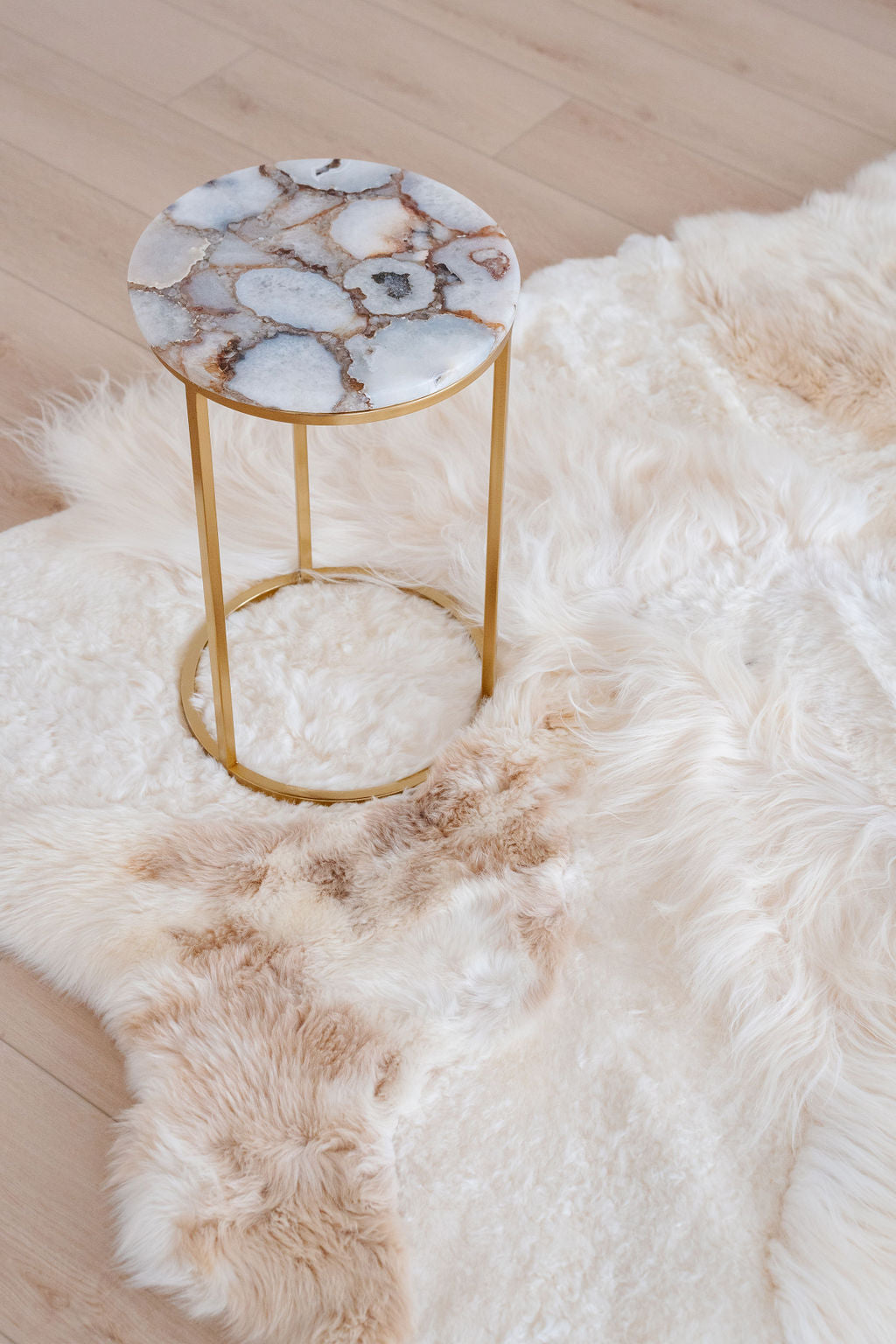Brown Melange Sheepskin Rug