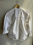 Vintage Bugle Boy Mandarin Collar Shirt – White Cotton Button-Up | Size Small