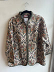 Handmade Vintage Garden Tapestry Jacket by Shella – Size XL