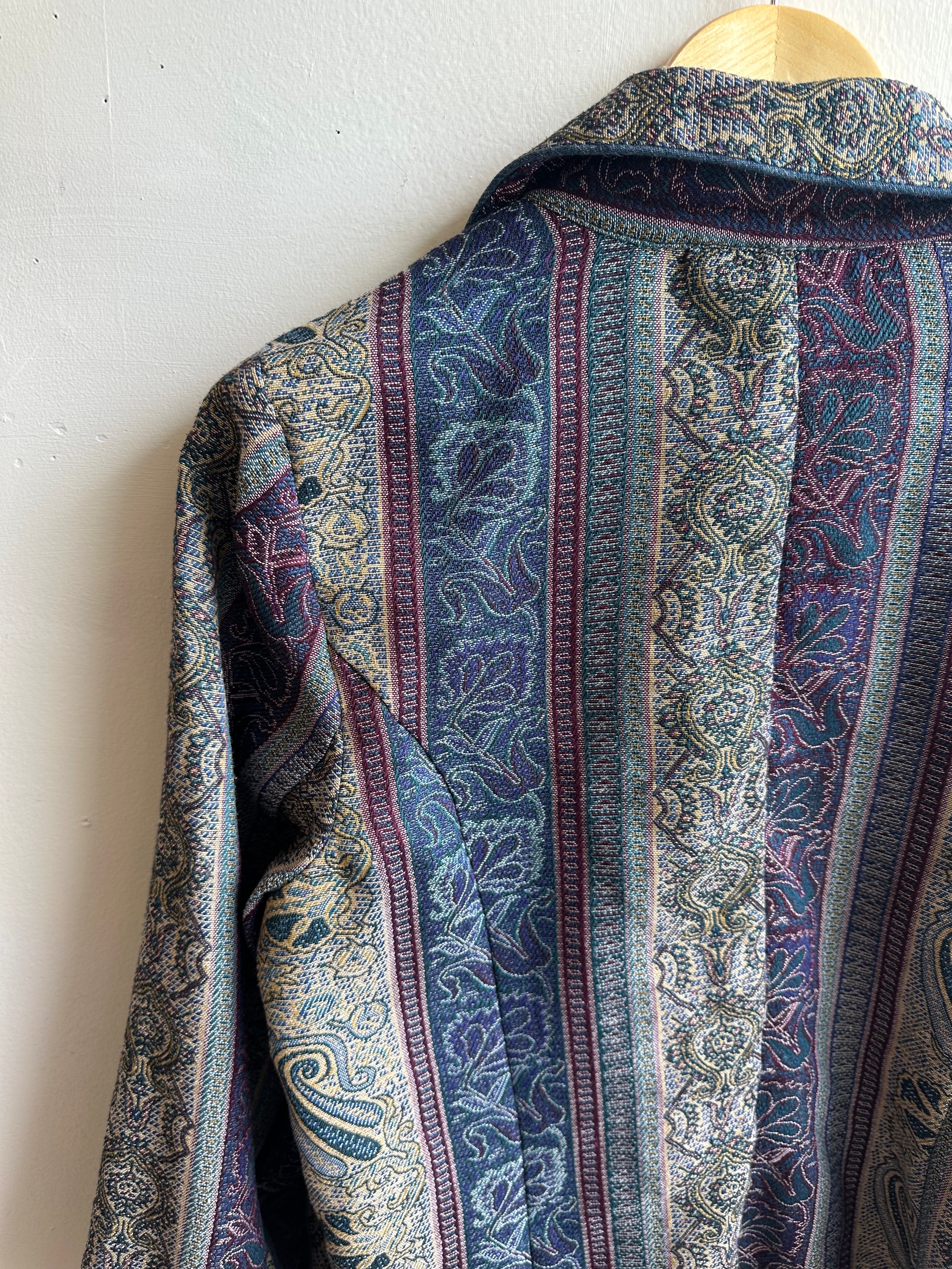 City Blues Vintage Tapestry Button-Up Jacket – Size L