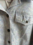 Vintage Faded Denim Shirt Jacket – Size XXL