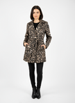Vintage Leopard Print Belted Trench Coat – Size L
