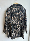 Vintage Leopard Print Belted Trench Coat – Size L