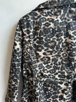 Vintage Leopard Print Belted Trench Coat – Size L