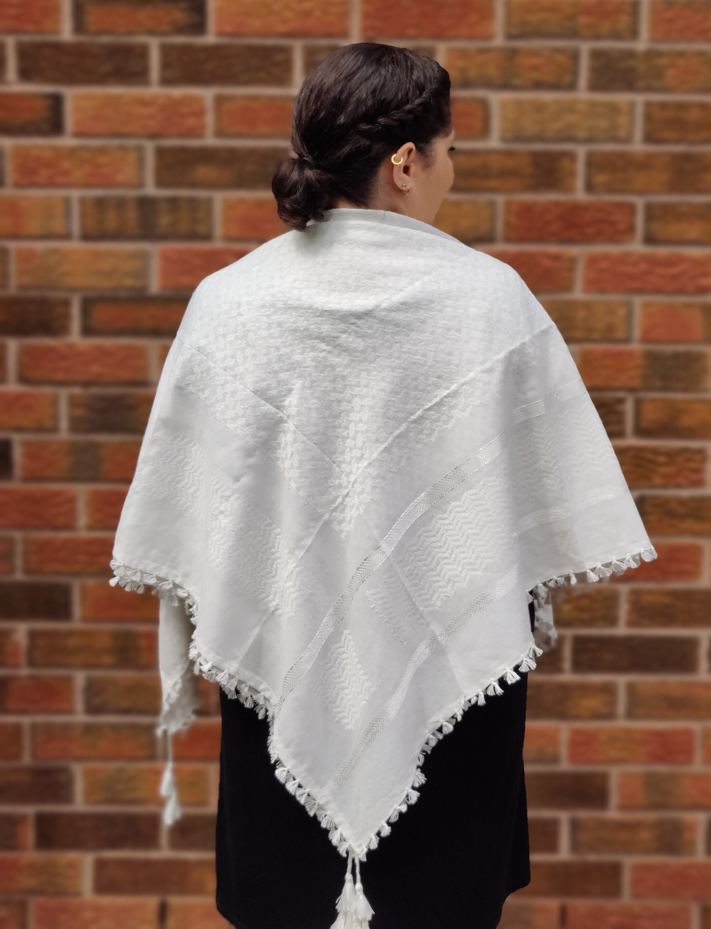 All White Kufiya – Kashmir