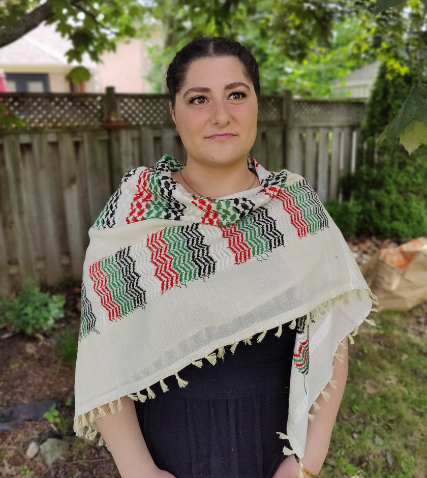 Beige Kufiya (Keffiyeh) | Kashmir
