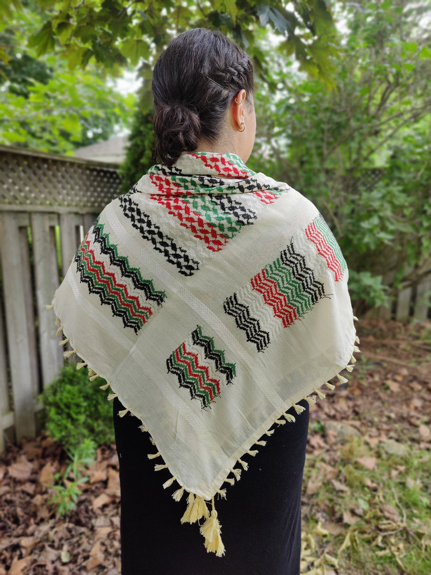 Beige Kufiya (Keffiyeh) | Kashmir